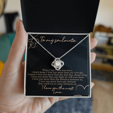 To My Soulmate Necklace, Soul Mate Necklace For Women, Beautiful Soulmates Jewelry For Her, Promise Love Box, Gift For Wife Couple Girlfriend Pendant Forever, Wedding Anniversary - Beauty Belliss