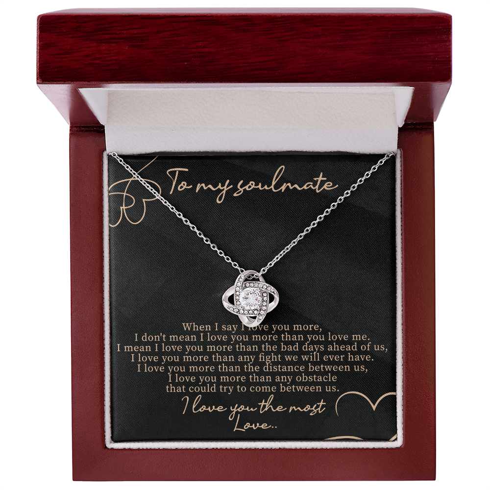 To My Soulmate Necklace, Soul Mate Necklace For Women, Beautiful Soulmates Jewelry For Her, Promise Love Box, Gift For Wife Couple Girlfriend Pendant Forever, Wedding Anniversary - Beauty Belliss