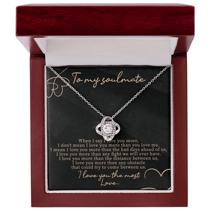 To My Soulmate Necklace, Soul Mate Necklace For Women, Beautiful Soulmates Jewelry For Her, Promise Love Box, Gift For Wife Couple Girlfriend Pendant Forever, Wedding Anniversary - Beauty Belliss