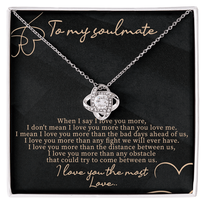 To My Soulmate Necklace, Soul Mate Necklace For Women, Beautiful Soulmates Jewelry For Her, Promise Love Box, Gift For Wife Couple Girlfriend Pendant Forever, Wedding Anniversary - Beauty Belliss