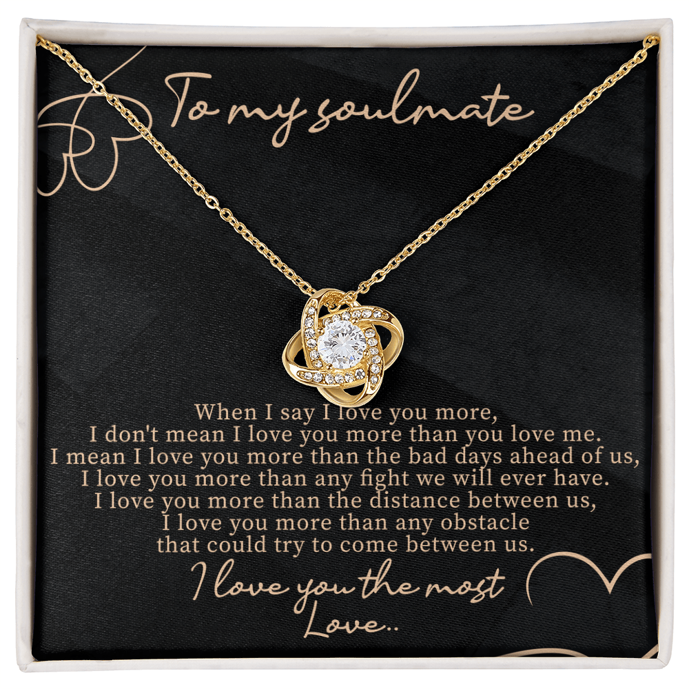 To My Soulmate Necklace, Soul Mate Necklace For Women, Beautiful Soulmates Jewelry For Her, Promise Love Box, Gift For Wife Couple Girlfriend Pendant Forever, Wedding Anniversary - Beauty Belliss