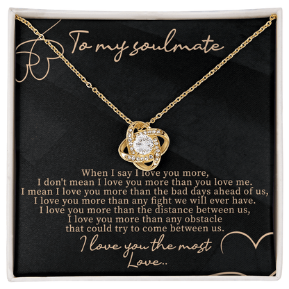 To My Soulmate Necklace, Soul Mate Necklace For Women, Beautiful Soulmates Jewelry For Her, Promise Love Box, Gift For Wife Couple Girlfriend Pendant Forever, Wedding Anniversary - Beauty Belliss