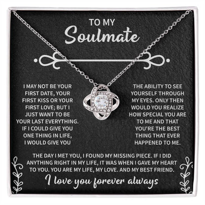 To My Soulmate Necklace, Soul Mate Necklace For Women, Beautiful Soulmates Jewelry For Her, Wedding Anniversary - Beauty Belliss