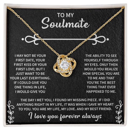 To My Soulmate Necklace, Soul Mate Necklace For Women, Beautiful Soulmates Jewelry For Her, Wedding Anniversary - Beauty Belliss