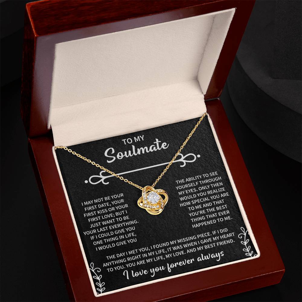 To My Soulmate Necklace, Soul Mate Necklace For Women, Beautiful Soulmates Jewelry For Her, Wedding Anniversary - Beauty Belliss