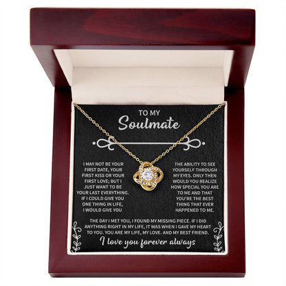 To My Soulmate Necklace, Soul Mate Necklace For Women, Beautiful Soulmates Jewelry For Her, Wedding Anniversary - Beauty Belliss