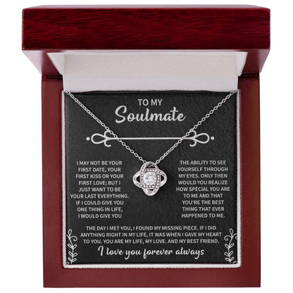 To My Soulmate Necklace, Soul Mate Necklace For Women, Beautiful Soulmates Jewelry For Her, Wedding Anniversary - Beauty Belliss