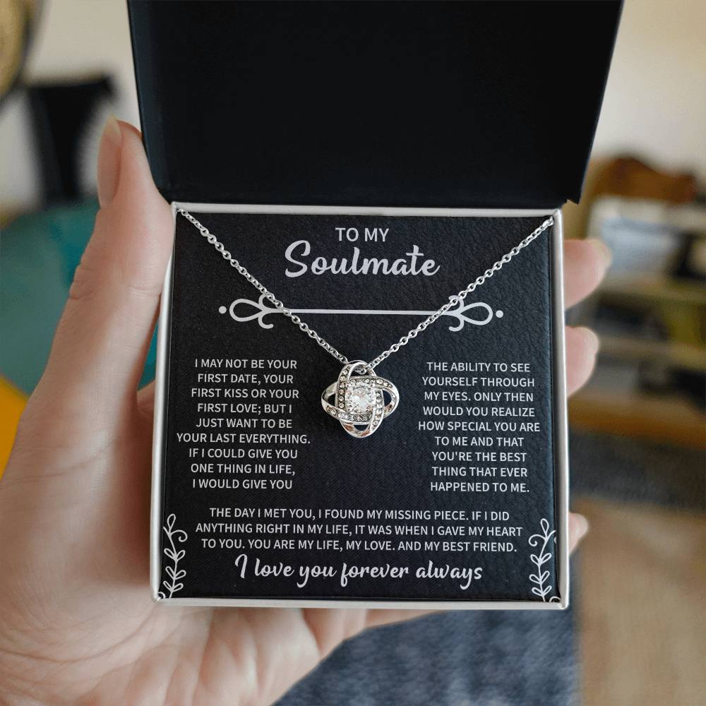 To My Soulmate Necklace, Soul Mate Necklace For Women, Beautiful Soulmates Jewelry For Her, Wedding Anniversary - Beauty Belliss