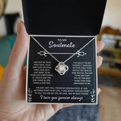 To My Soulmate Necklace, Soul Mate Necklace For Women, Beautiful Soulmates Jewelry For Her, Wedding Anniversary - Beauty Belliss