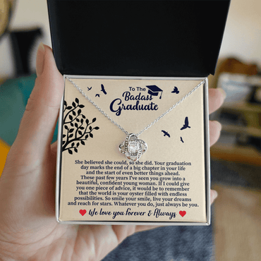 To the Badass Graduate Love Knot Necklace - Beauty Belliss