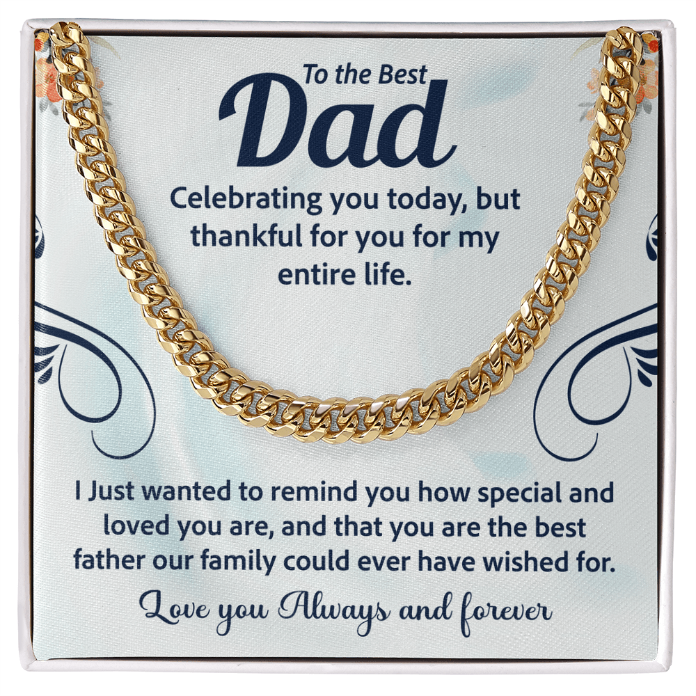 To the best Dad Cuban Link Chain - Fathers day gifts - Beauty Belliss