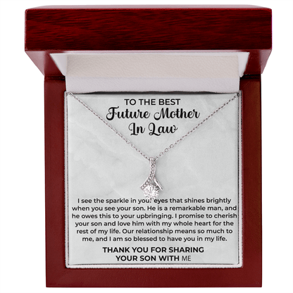 To the best future mother in law necklace - Mother In Law Gift, Mother Of The Groom Gift, Mother Of The Groom Necklace, Mother In Law Gift Bride, Jewelry Necklace - Beauty Belliss