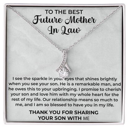 To the best future mother in law necklace - Mother In Law Gift, Mother Of The Groom Gift, Mother Of The Groom Necklace, Mother In Law Gift Bride, Jewelry Necklace - Beauty Belliss