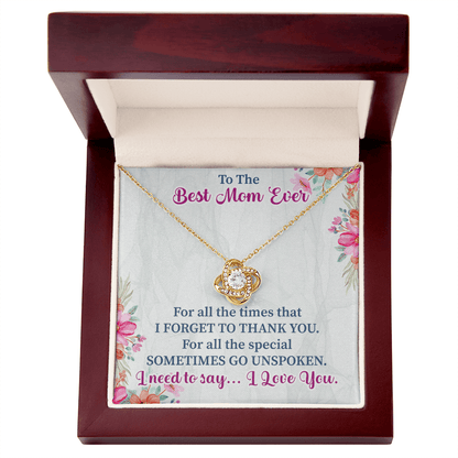 To the best mom ever Love Knot Necklace - Beauty Belliss