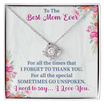 To the best mom ever Love Knot Necklace - Beauty Belliss