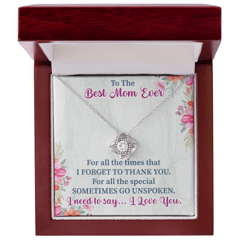 To the best mom ever Love Knot Necklace - Beauty Belliss
