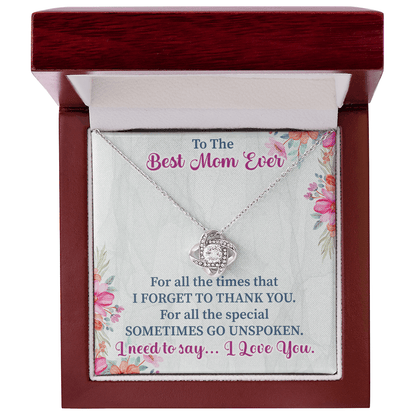 To the best mom ever Love Knot Necklace - Beauty Belliss