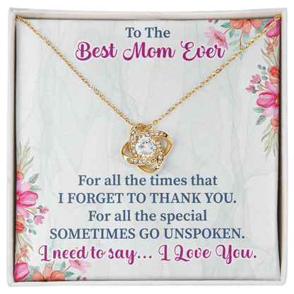 To the best mom ever Love Knot Necklace - Beauty Belliss
