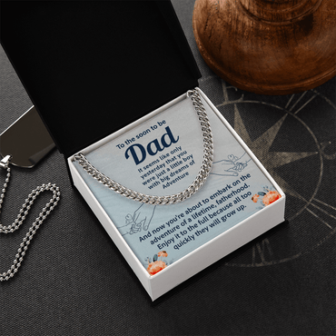To the soon to be Dad Cuban Link Chain - Fathers day gifts - Beauty Belliss