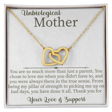 Unbiological Mother Interlocking Hearts Necklace - Beauty Belliss