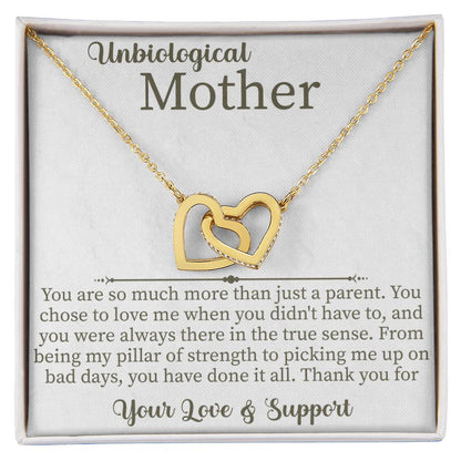 Unbiological Mother Interlocking Hearts Necklace - Beauty Belliss