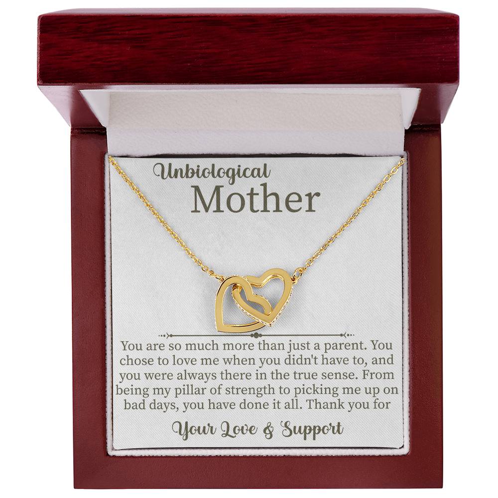 Unbiological Mother Interlocking Hearts Necklace - Beauty Belliss