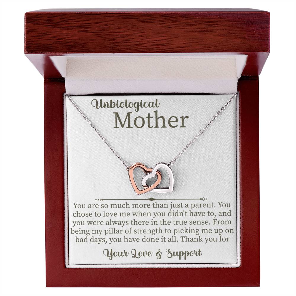 Unbiological Mother Interlocking Hearts Necklace - Beauty Belliss