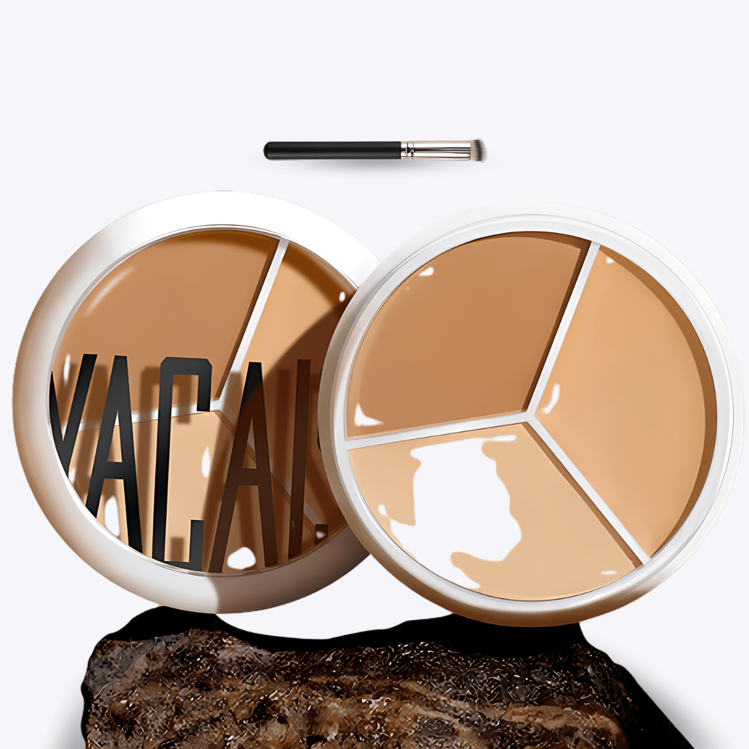 Waterproof Three - Color Concealer Palette – Full - Coverage & Moisturizing - Beauty Belliss