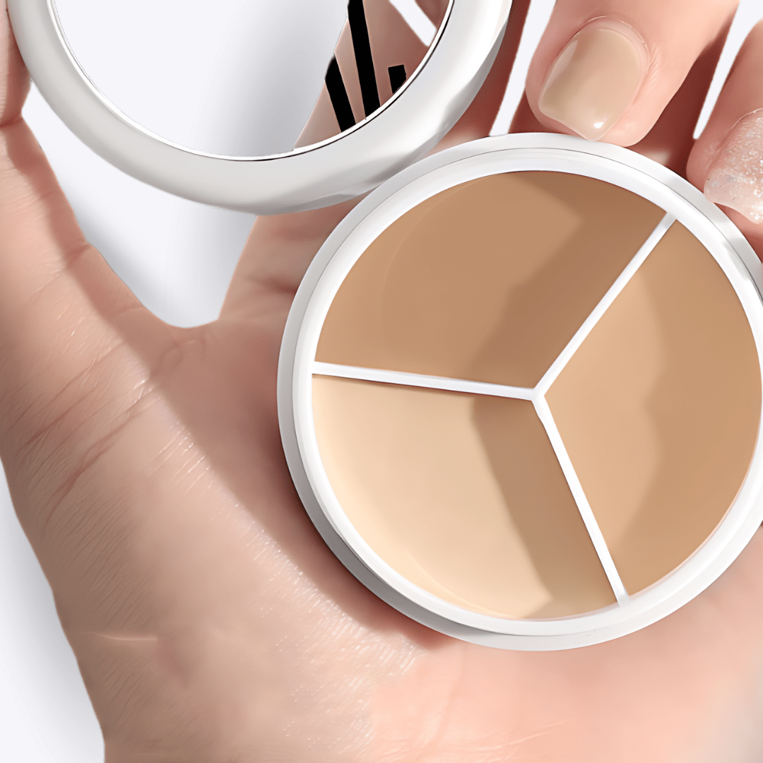 Waterproof Three - Color Concealer Palette – Full - Coverage & Moisturizing - Beauty Belliss