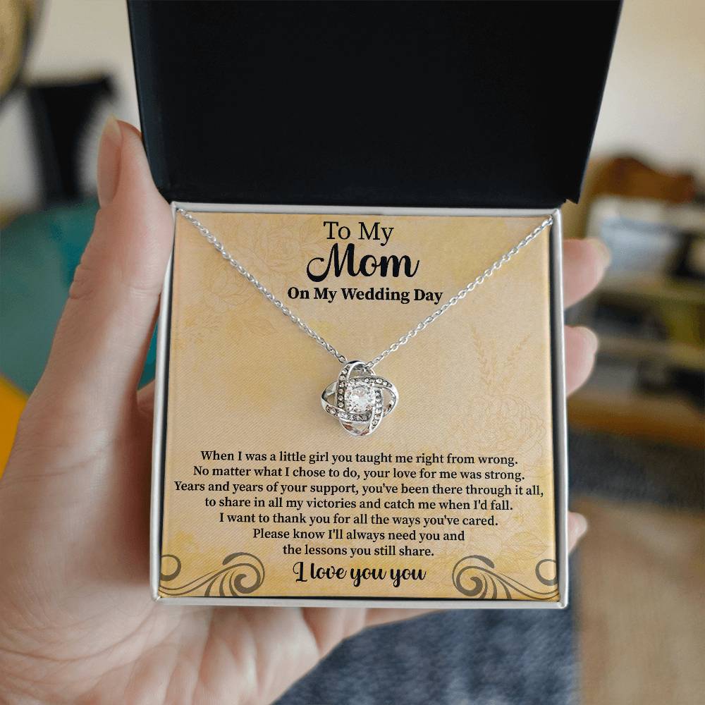 wedding day necklace gift for mom expressing gratitude and love