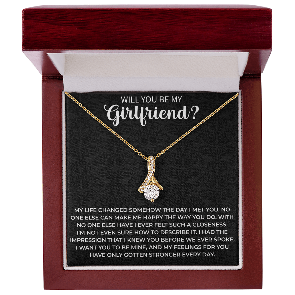 will you be my girlfriend necklace - Girlfriend Idea Gift, Proposal Jewelry, Creative Ways To Ask A Girl Out Gift - Beauty Belliss