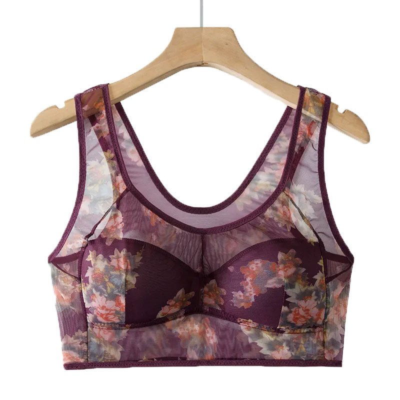 Women's Vest Plus Size Most Comfortable Mesh Wireless Bra for Middle - aged & Elderly - Beauty Belliss