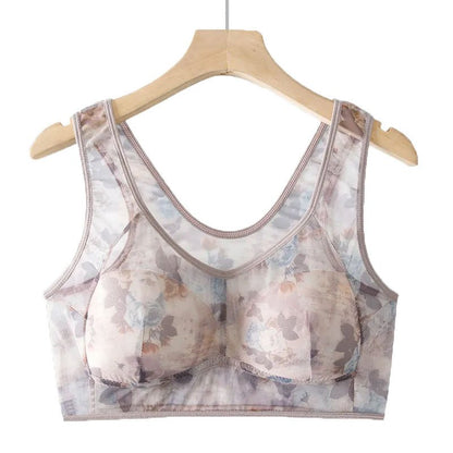 Women's Vest Plus Size Most Comfortable Mesh Wireless Bra for Middle - aged & Elderly - Beauty Belliss