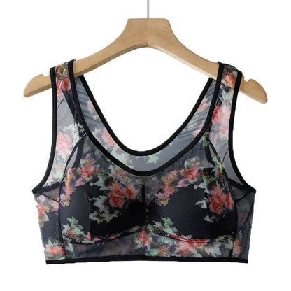 Women's Vest Plus Size Most Comfortable Mesh Wireless Bra for Middle - aged & Elderly - Beauty Belliss