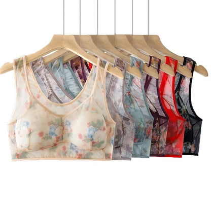 Women's Vest Plus Size Most Comfortable Mesh Wireless Bra for Middle - aged & Elderly - Beauty Belliss