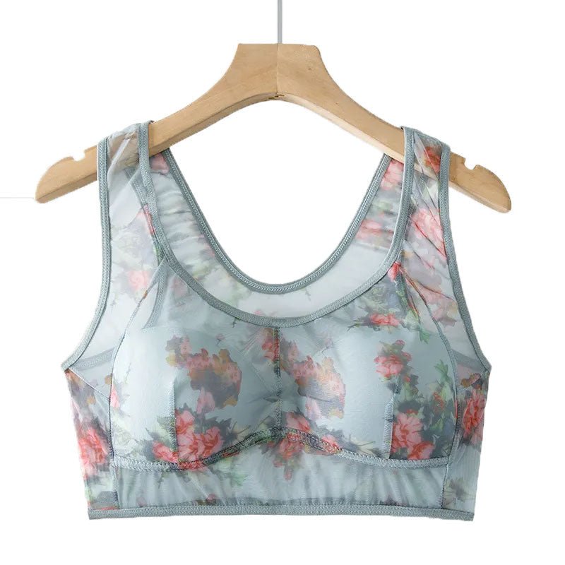 Women's Vest Plus Size Most Comfortable Mesh Wireless Bra for Middle - aged & Elderly - Beauty Belliss