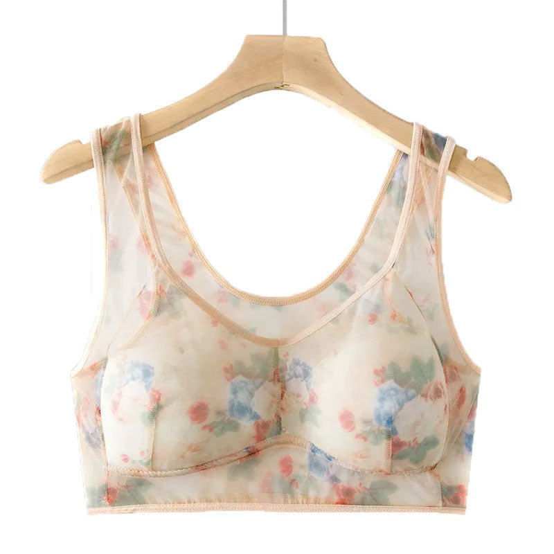 Women's Vest Plus Size Most Comfortable Mesh Wireless Bra for Middle - aged & Elderly - Beauty Belliss