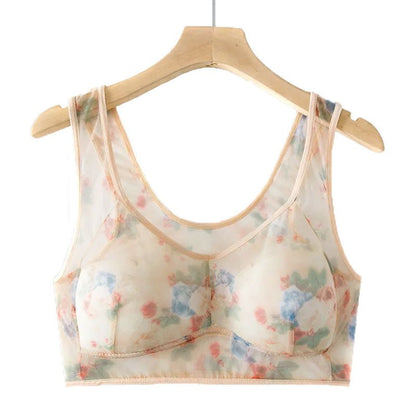 Women's Vest Plus Size Most Comfortable Mesh Wireless Bra for Middle - aged & Elderly - Beauty Belliss