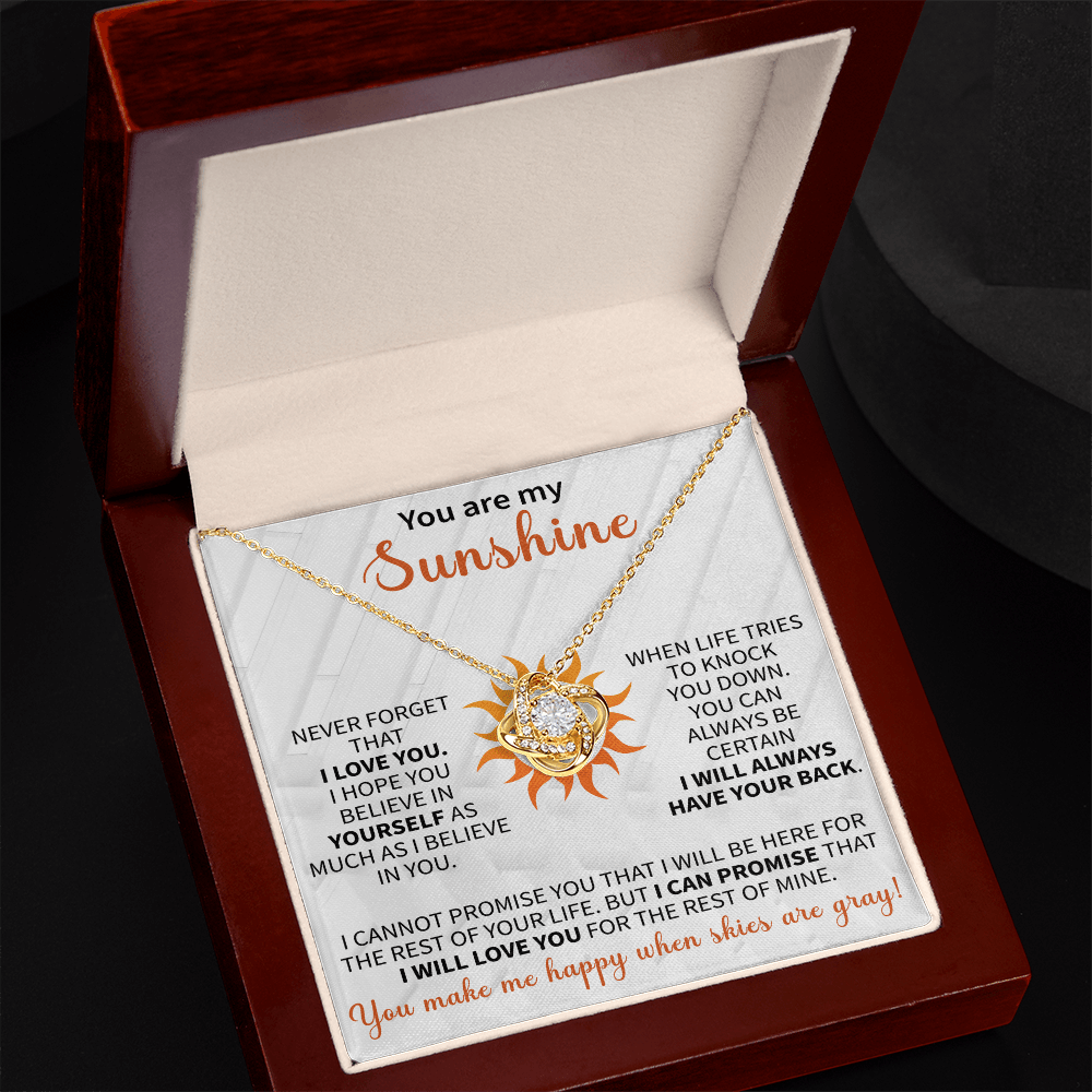 You are My Sunshine Necklace, Inspirational Sunshine Sunflower Necklaces Sunflower Pendant for Mom Girlfriend Sister Wife Daughter - Beauty Belliss