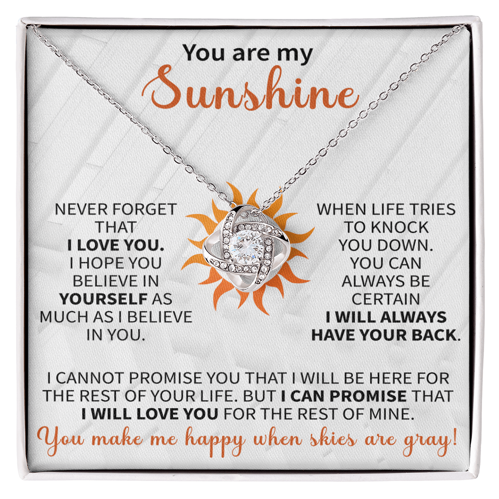You are My Sunshine Necklace, Inspirational Sunshine Sunflower Necklaces Sunflower Pendant for Mom Girlfriend Sister Wife Daughter - Beauty Belliss