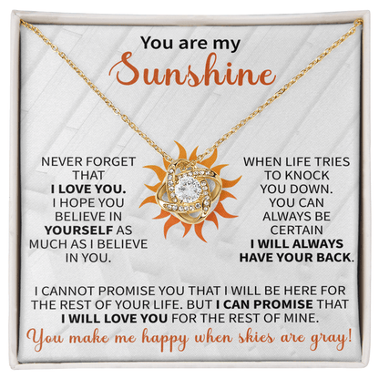 You are My Sunshine Necklace, Inspirational Sunshine Sunflower Necklaces Sunflower Pendant for Mom Girlfriend Sister Wife Daughter - Beauty Belliss