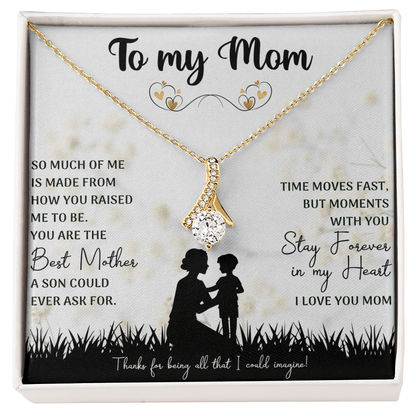 You Are The Best Mother Alluring Beauty Necklace, Mom Necklace, Mom Birthday Gift, Mother's Day Gifts - Beauty Belliss